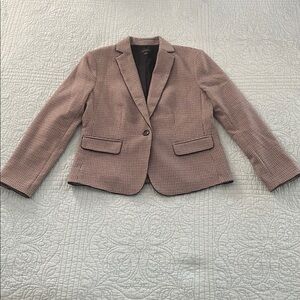 Ann Taylor Black and Brown Houndstooth Blazer
